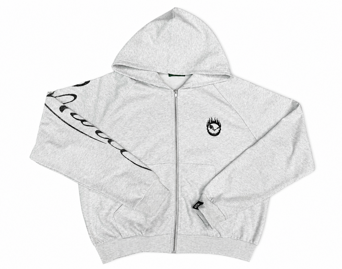 Light Heather Grey 'Murci' Zip-Up Hoodie