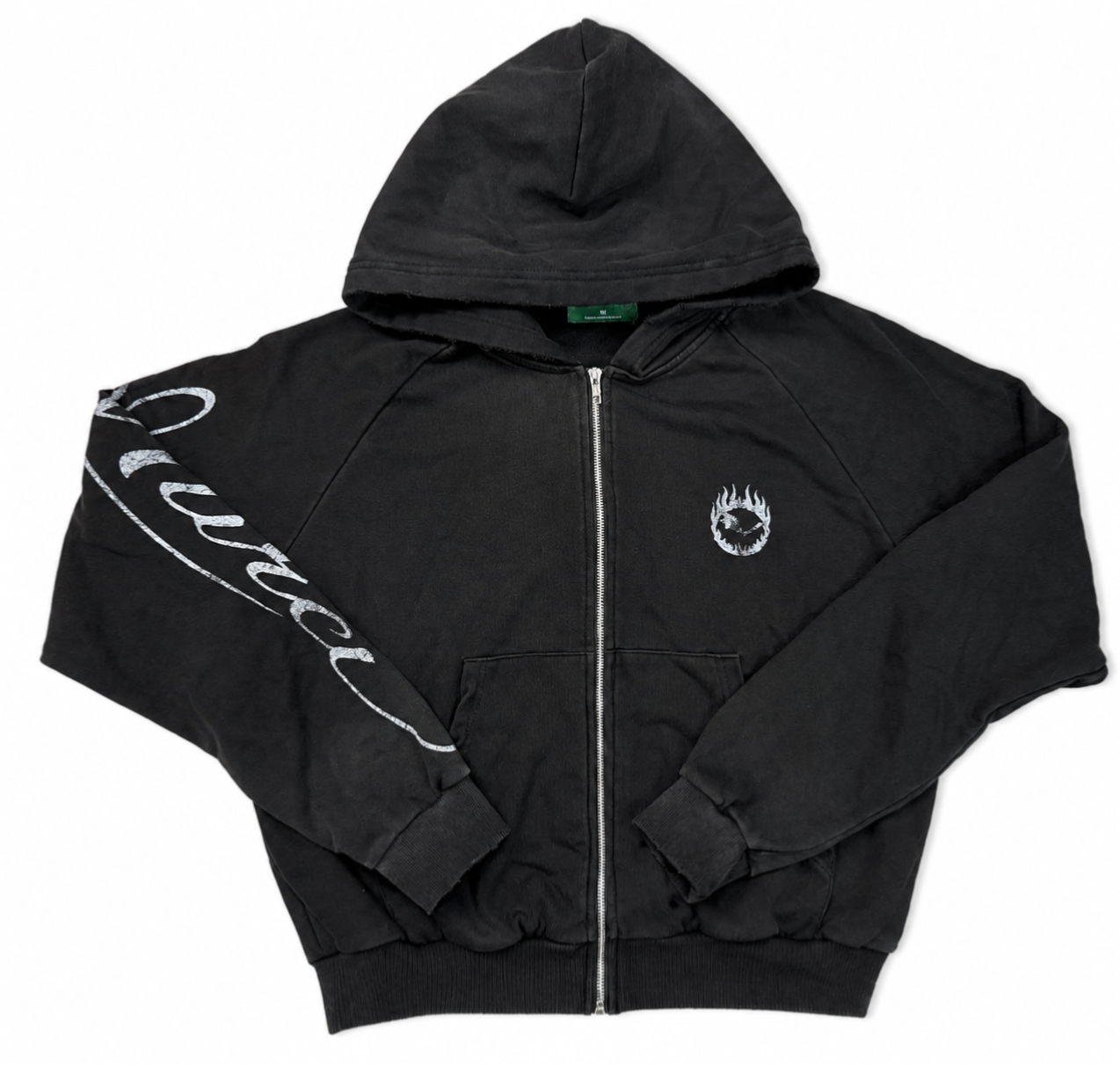 Black 'Murci' Zip-Up Hoodie